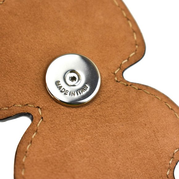 FENDI: Black, Python Leather & Stud Logo Bracelet - Picture 7 of 8